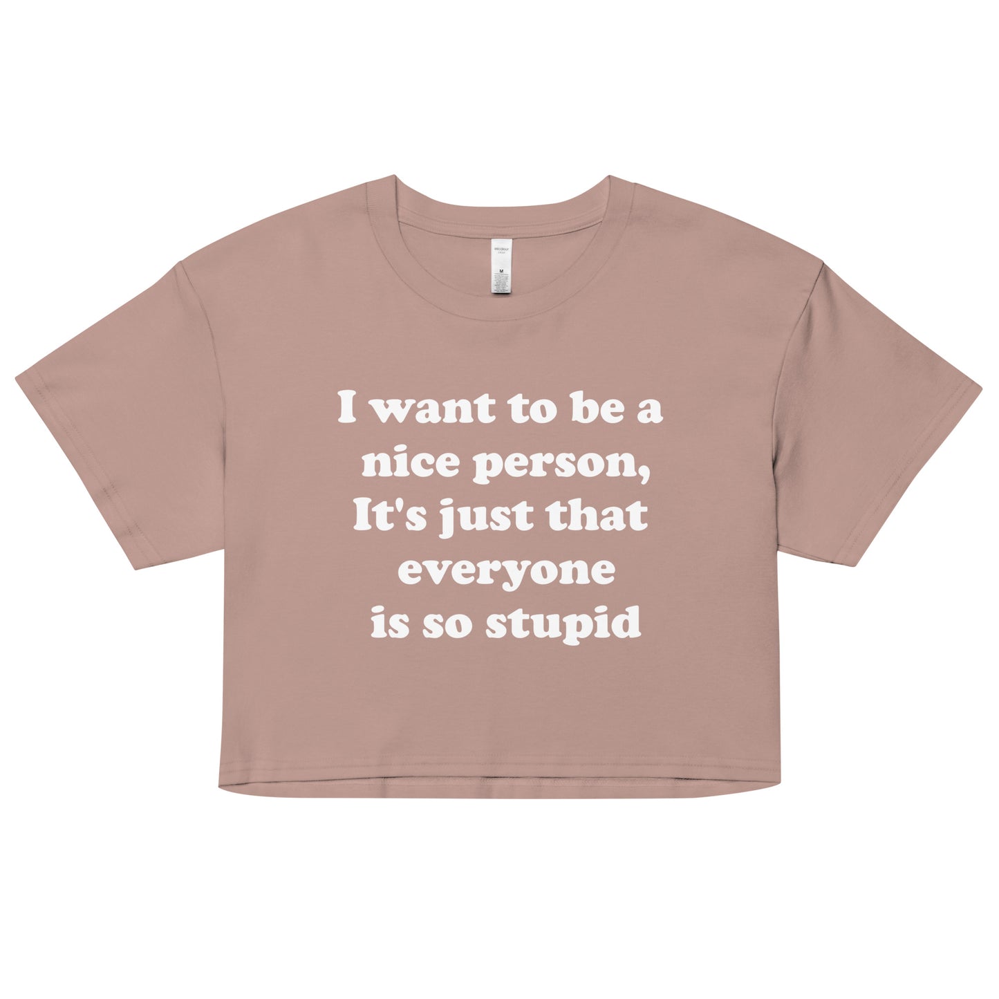 People are stupid crop top