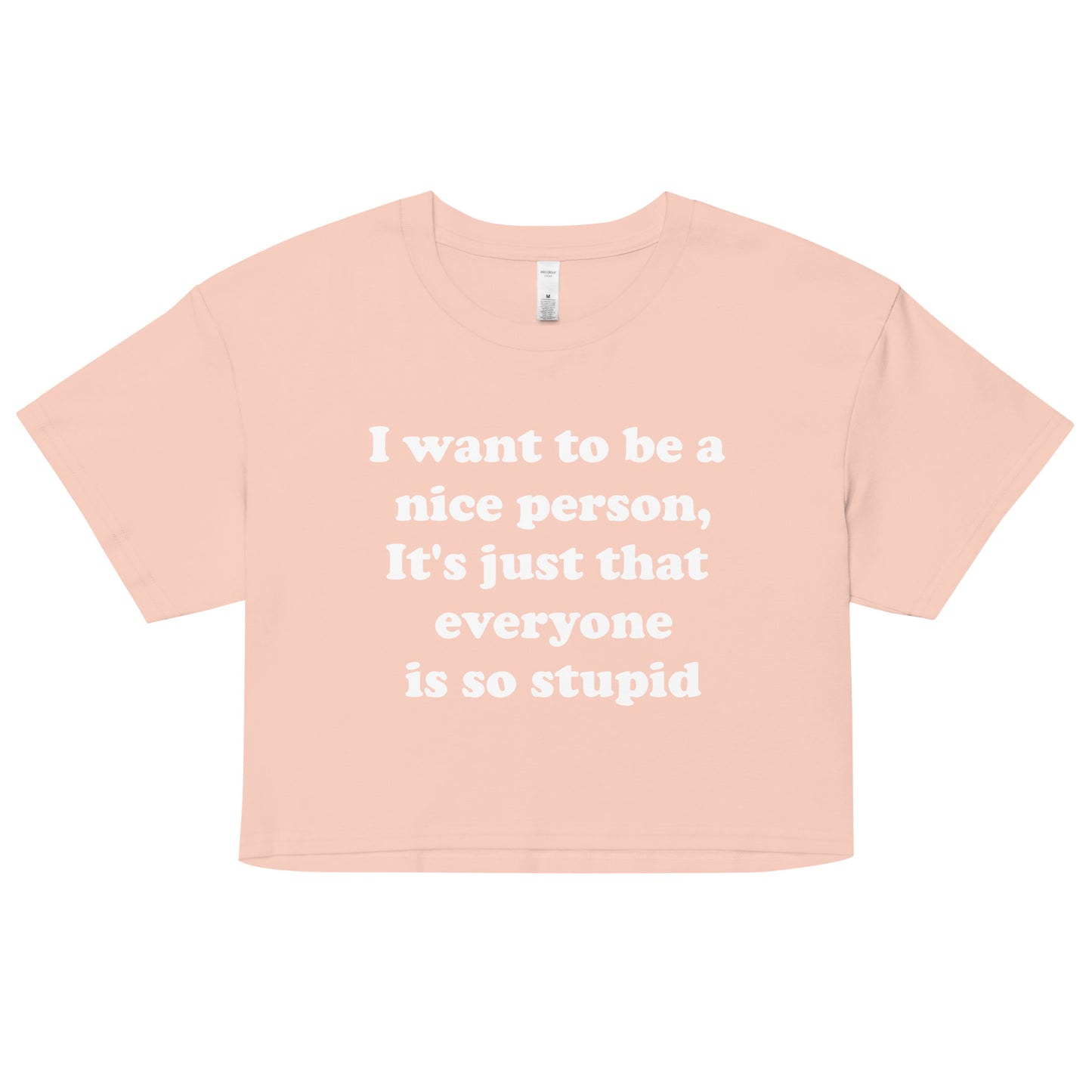 People are stupid crop top